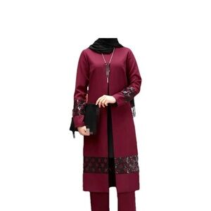 Elegant Maroon Long Sleeve Outfit